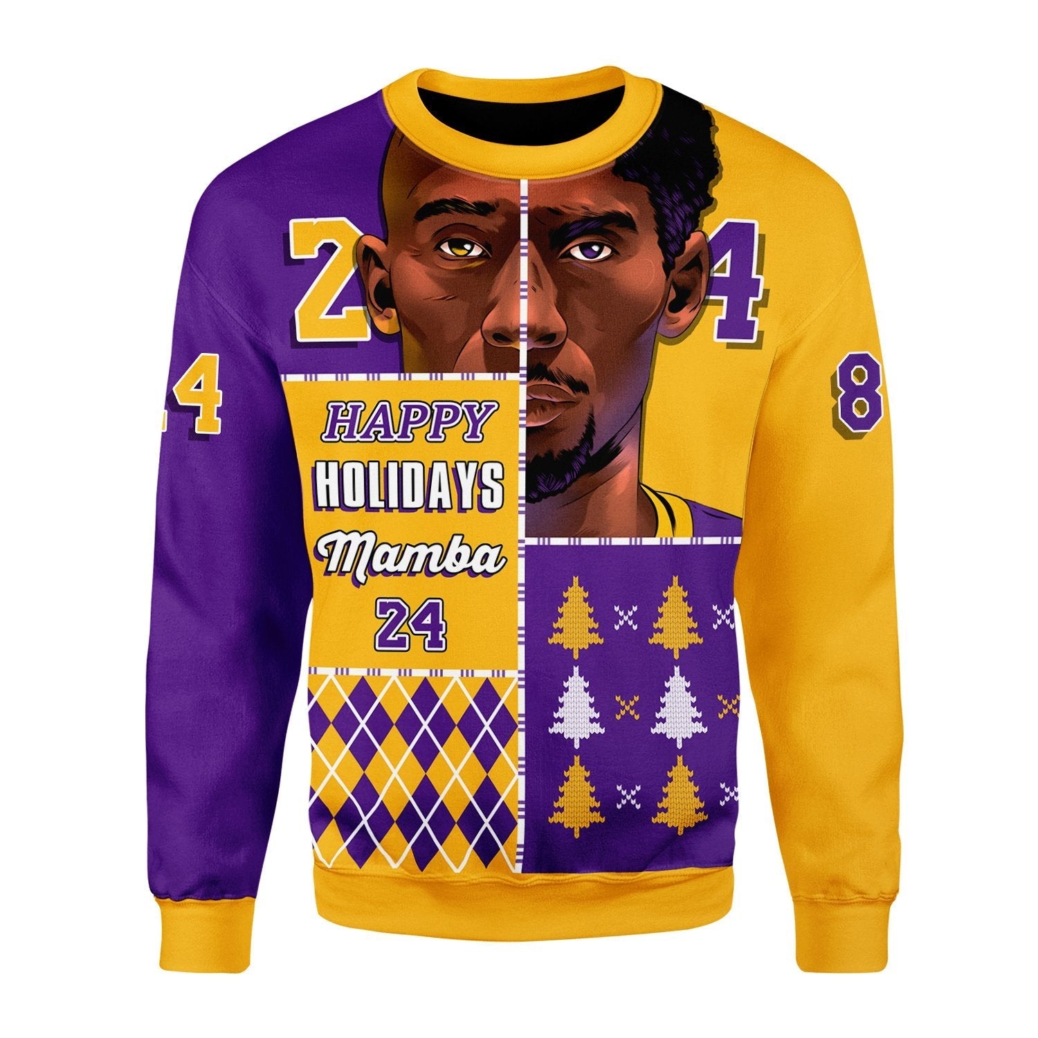 YMskins Christmas Sweater Happy Holidays Mamba 3D Apparel