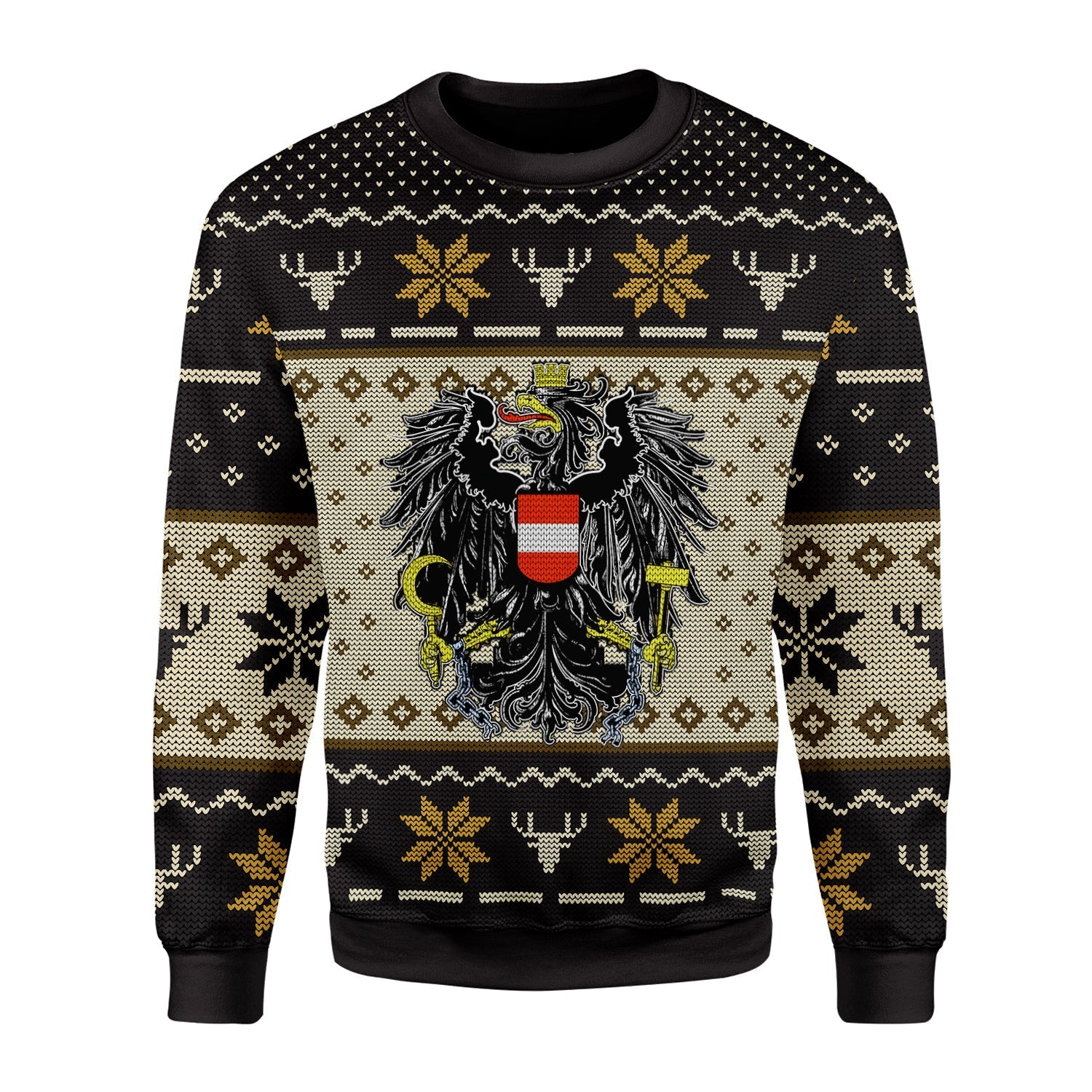 YMskins Christmas Sweater Austria Coat of Arms 3D Apparel