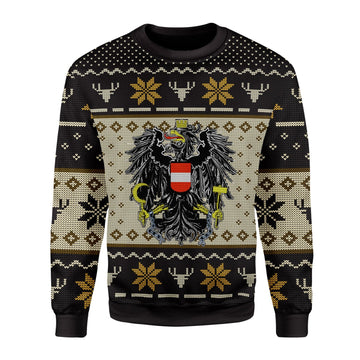 YMskins Christmas Sweater Austria Coat of Arms 3D Apparel