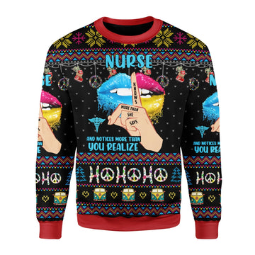 YMskins Christmas Sweater Nurse Life Hippie 3D Apparel