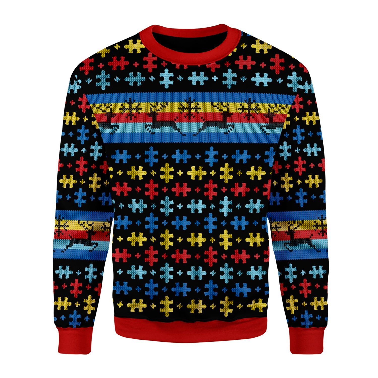 YMskins Christmas Sweater Autsim 3D Apparel