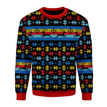 YMskins Christmas Sweater Autsim 3D Apparel