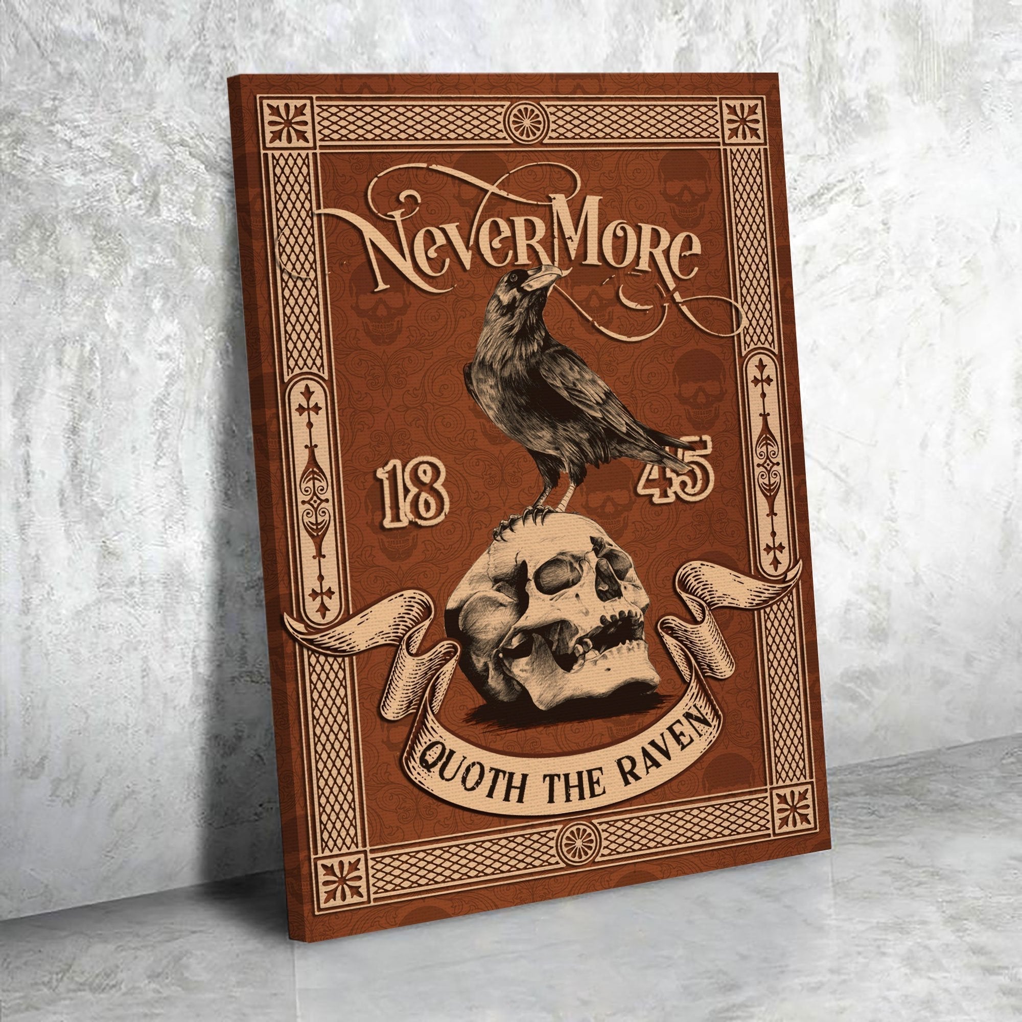 YMskins Canvas Distressed Edgar Allan Poe The Raven Nevermore