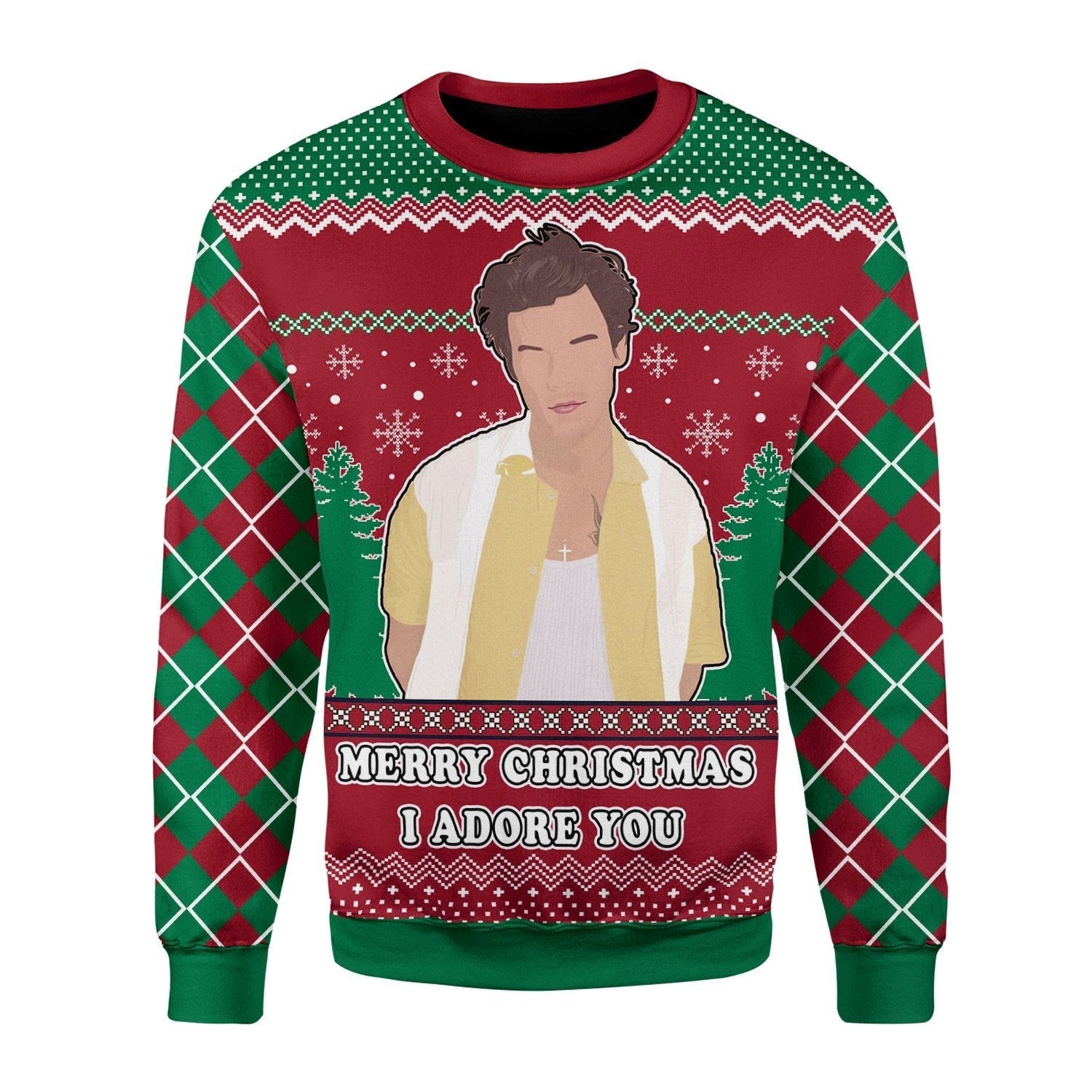 YMskins Christmas Sweater I Adore You Harry Christmas 3D Apparel