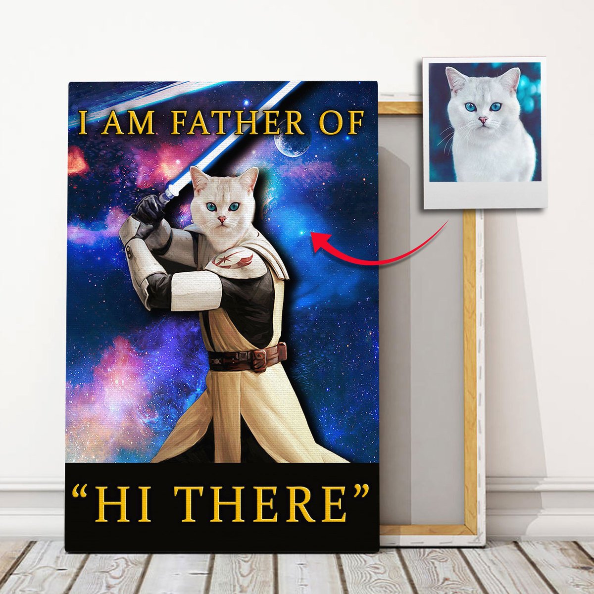 Customized Pet Photo Canvas - Personalized I Am Father Of "Hi There"