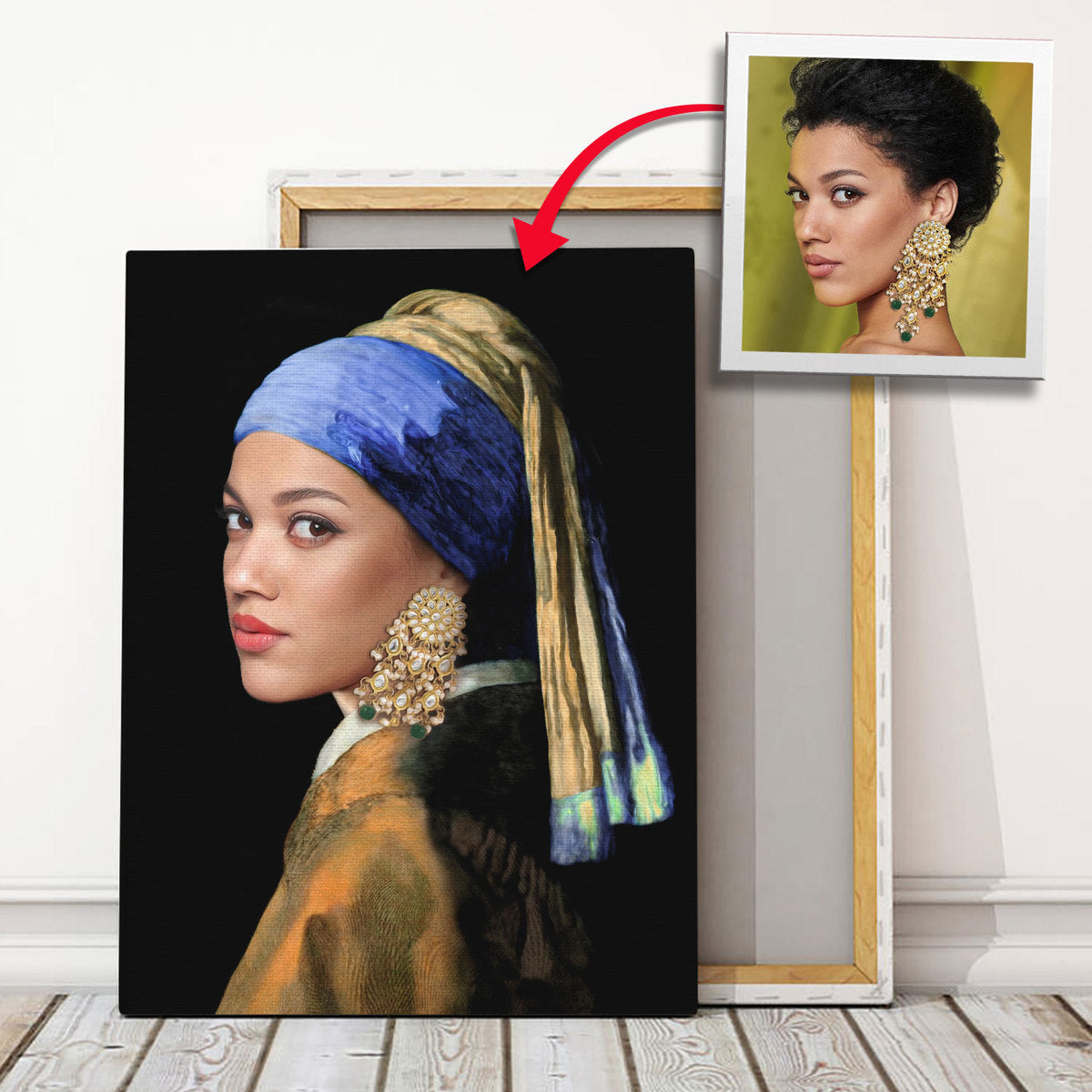 Personalized Canvas Girl With A Pearl Earring