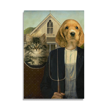 American Gothic - Custom Pet Canvas