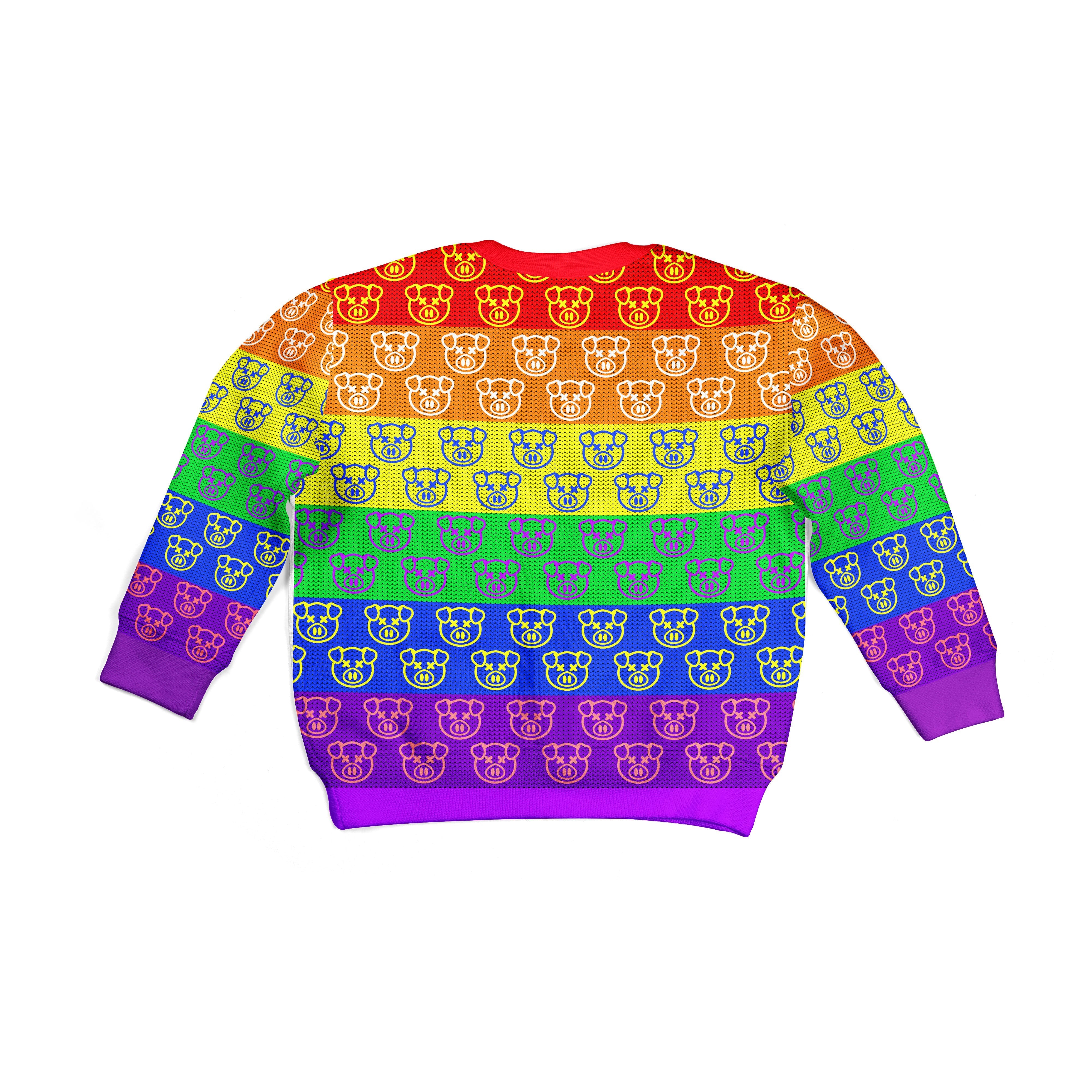 YMskins Kid Christmas Sweater Jeffree Star Pig LGBT 3D Apparel