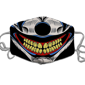 Red Evil Jester Face Mask