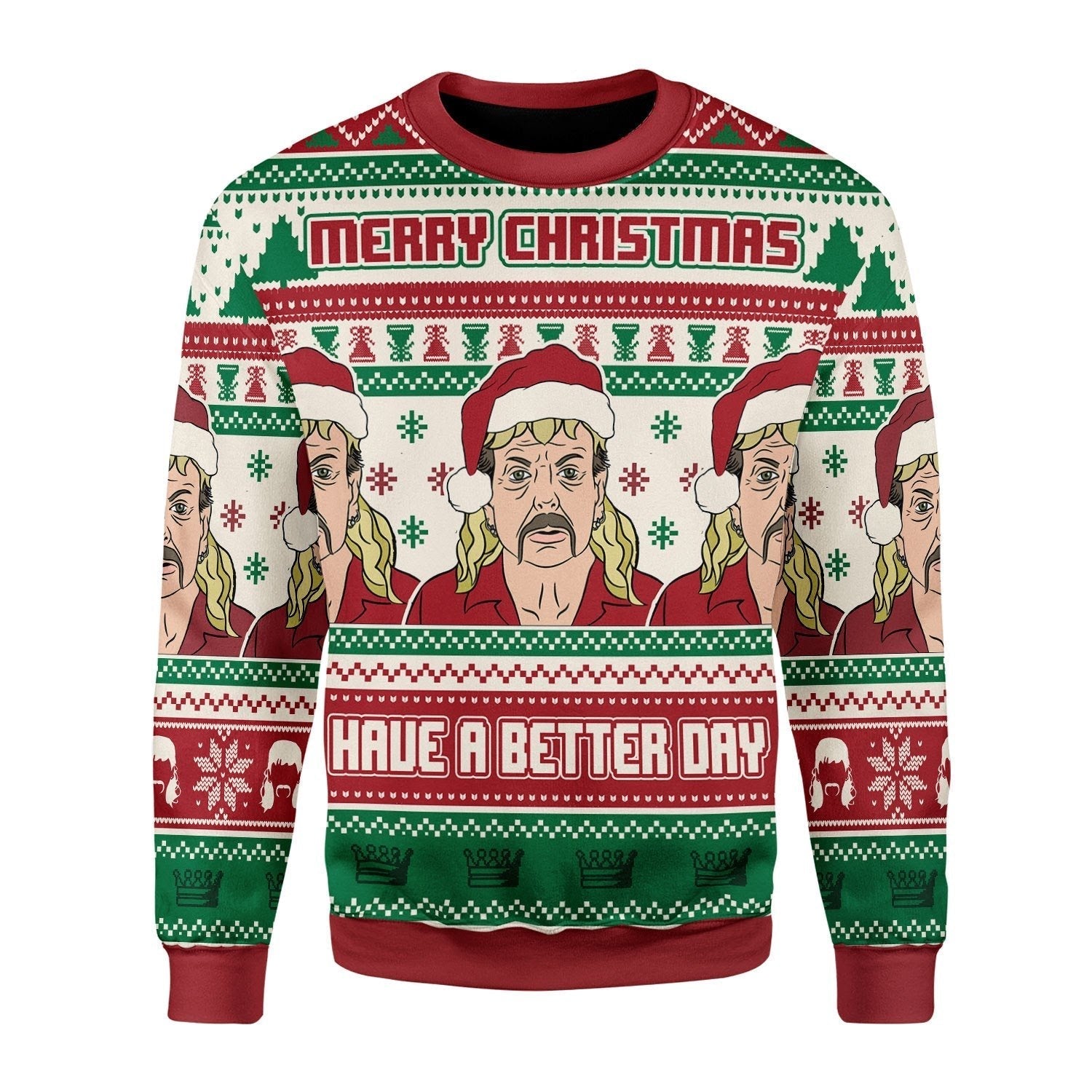 YMskins Christmas Sweater Merry Christmas Have A Better Day 3D Apparel