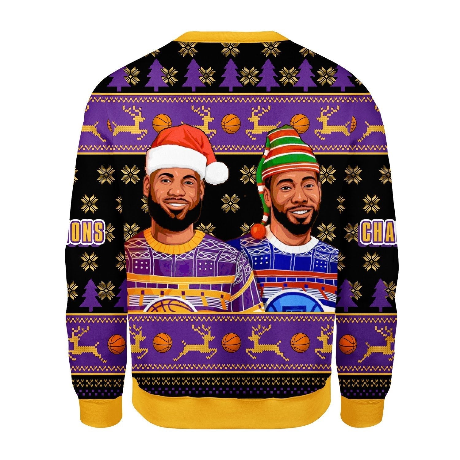 YMskins Christmas Sweater Basketball 3D Apparel