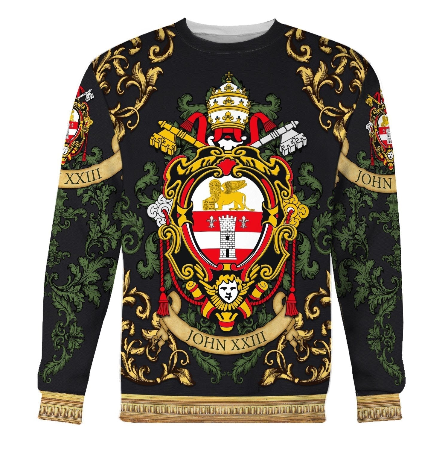 YMskins Unisex Tops Pullover Sweatshirt John XXIII Coat Of Arms 3D Apparel