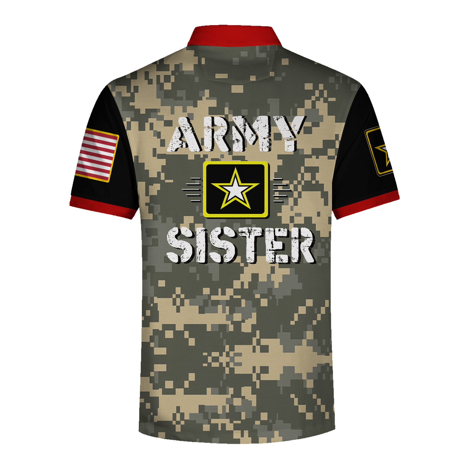 YMskins Polo Shirt US Army Army Sister 3D Apparel
