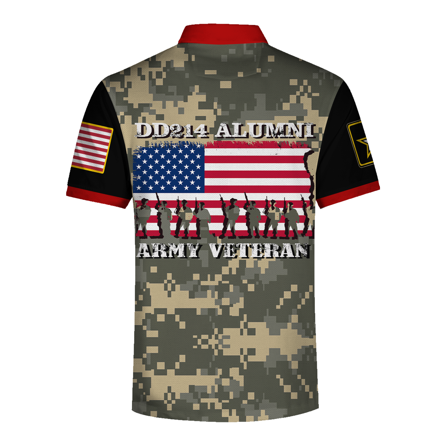 YMskins Polo Shirt US Army DD214 Alumni Army Veteran 3D Apparel