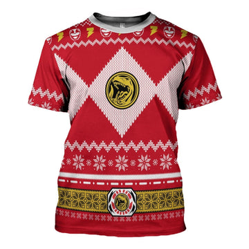 YMskinss Red Power Rangers T-Shirt