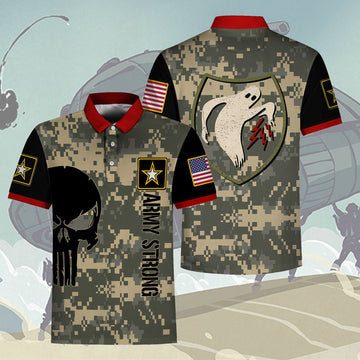 YMskins Polo Shirt Jobs With Benefits Near Me Vintage Ghost Army WW2 Allied Unit 3D Apparel