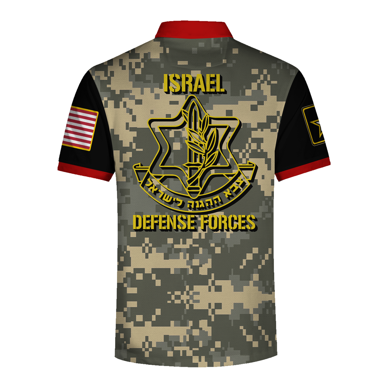 YMskins Polo Shirt US Army Israel Defense Forces 3D Apparel