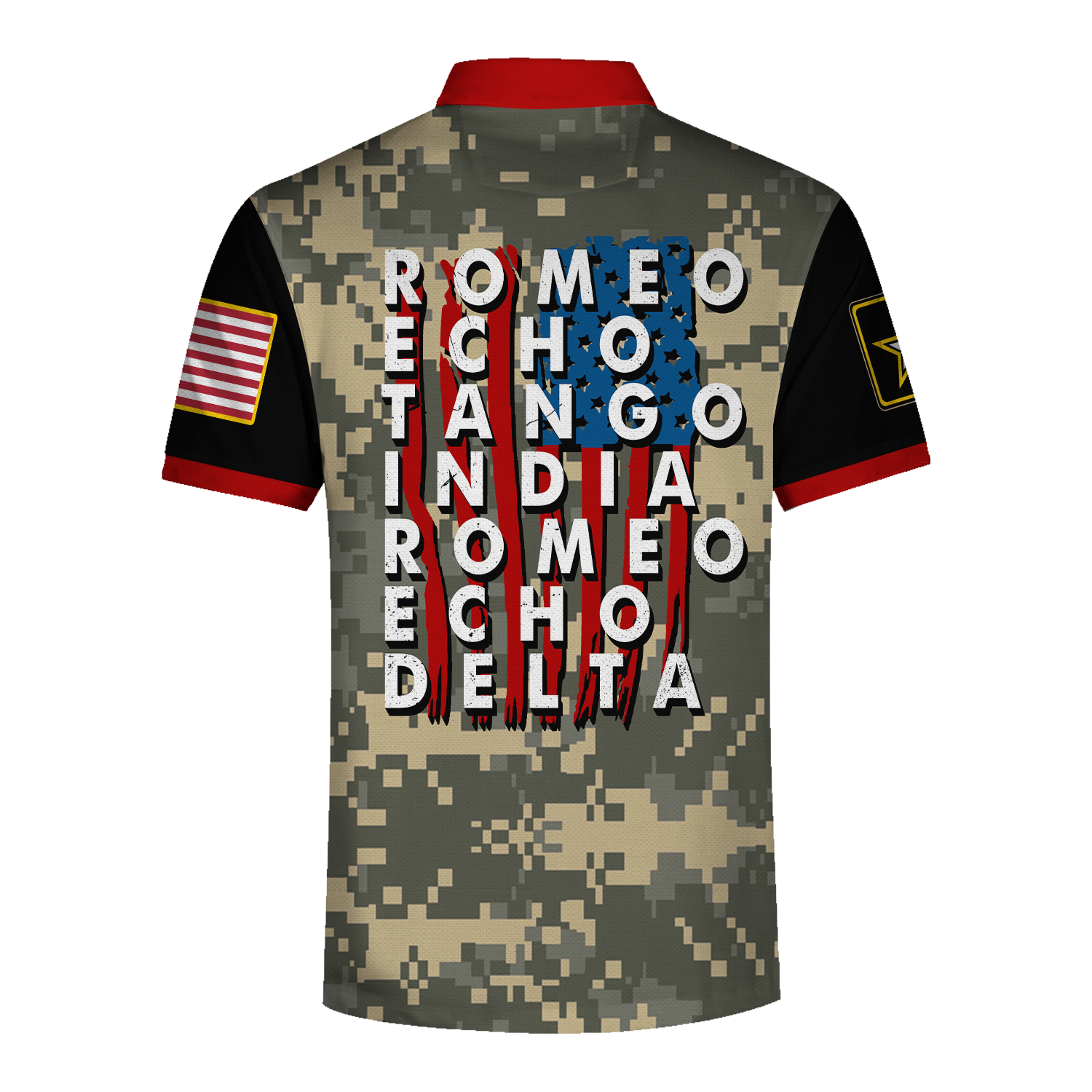 YMskins Polo Shirt US Army What Is A Click In The Army Us Army Retired Phonetic Military Alphabet 3D Apparel