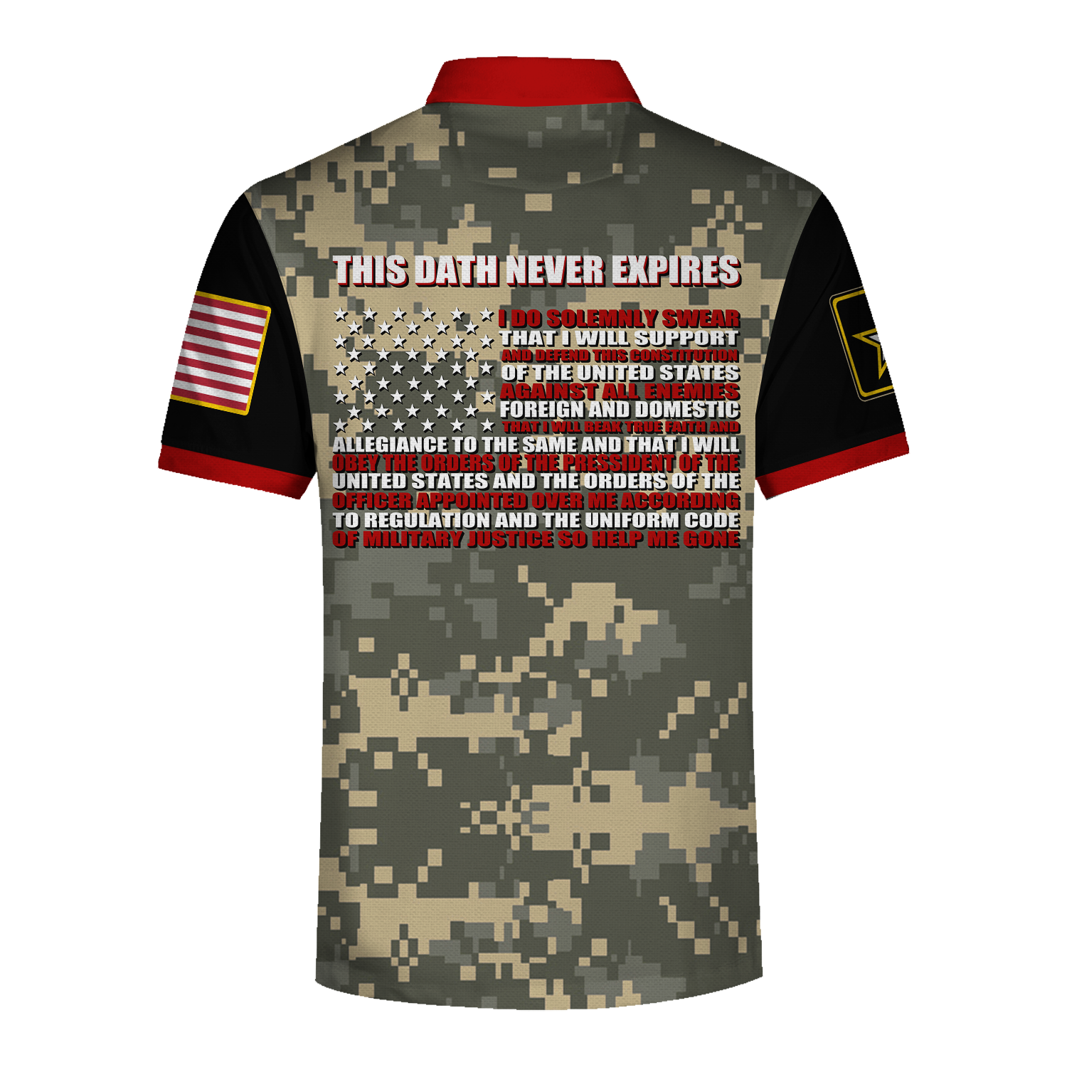 YMskins Polo Shirt US Army This Dath Never Expires 3D Apparel