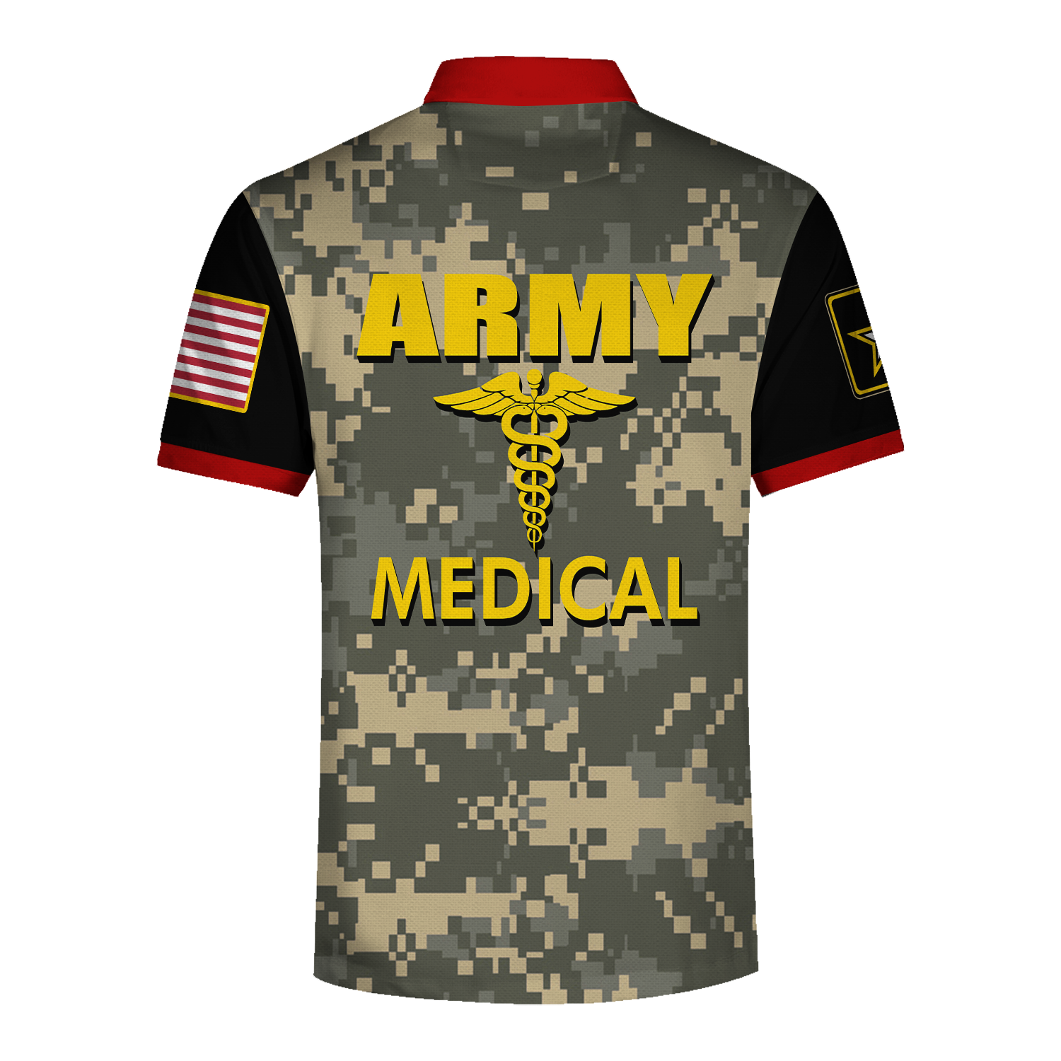 YMskins Polo Shirt US Navy Master At Arms Army Medic Soldier Military 3D Apparel