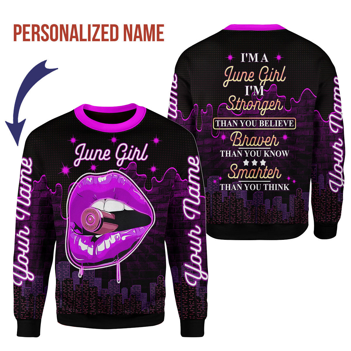 YMskins Personalized Tops I'm A June Girl All Over Printed