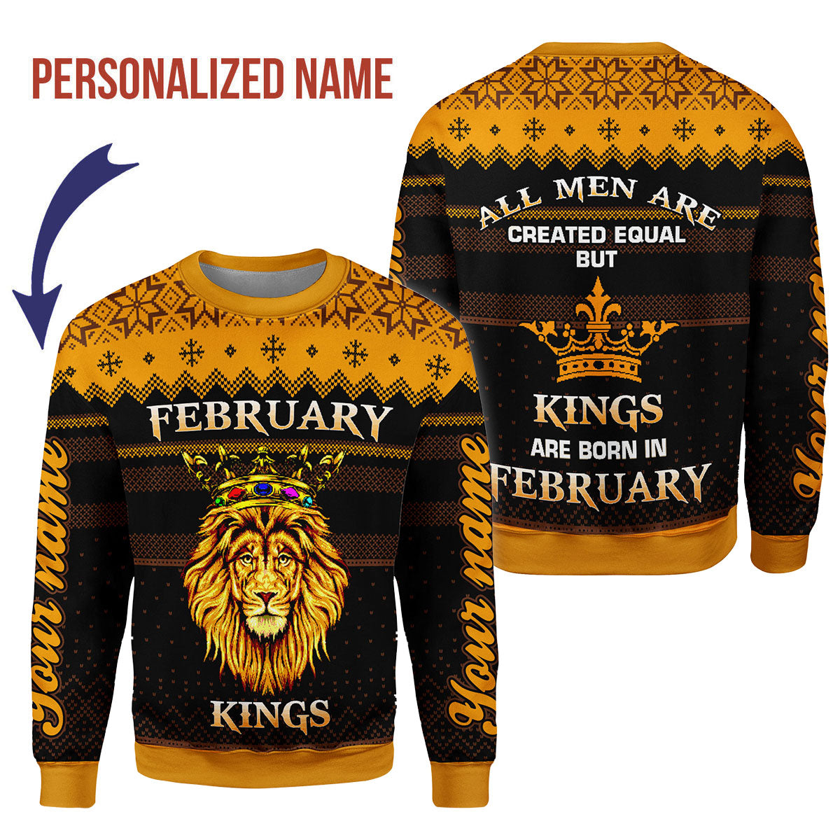YMskins Personalized Tops February Guy All Over Printed