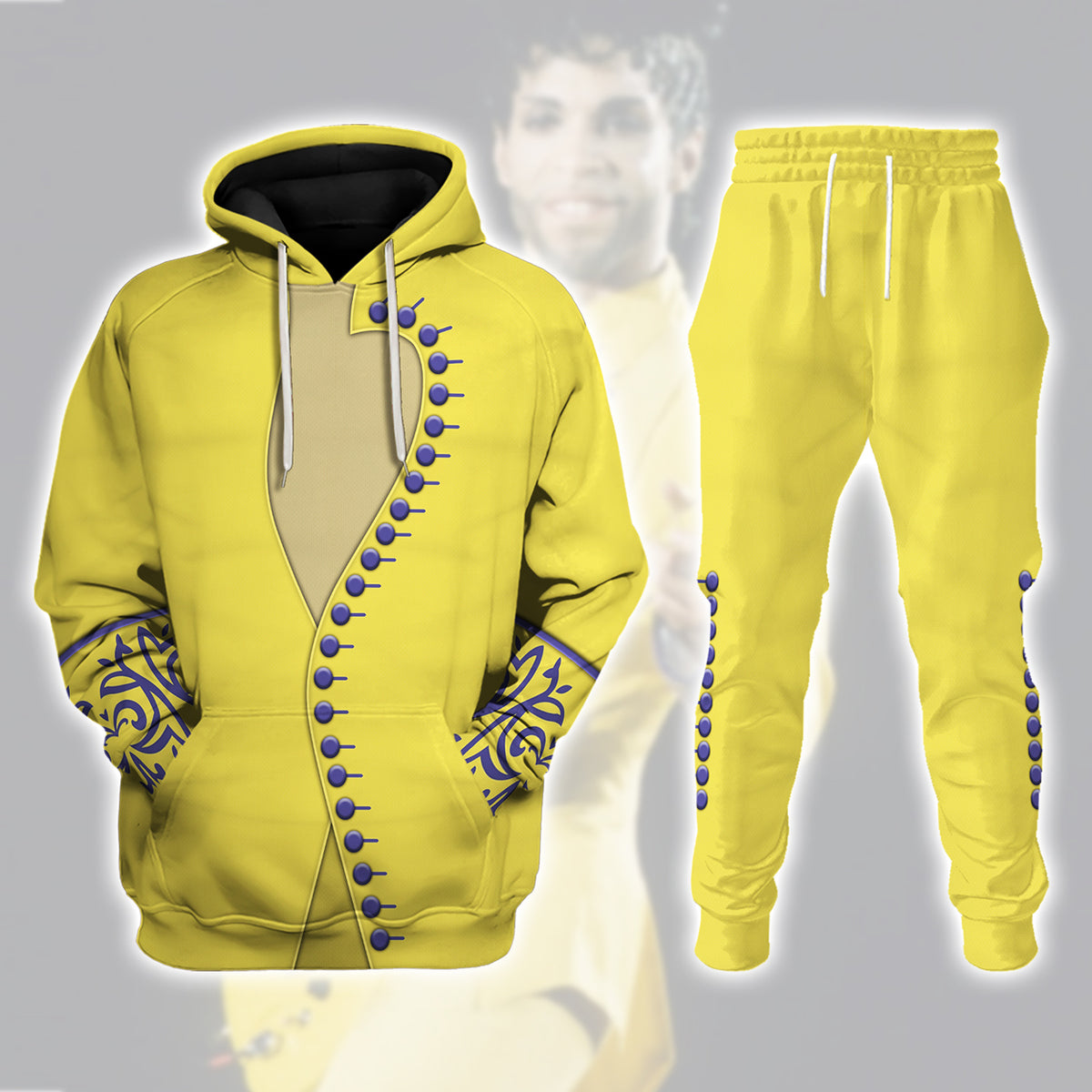 YMskins Prince Yellow Cloud Guitar All-Over Print Unisex Pullover Hoodie, Sweatshirt, T-Shirt
