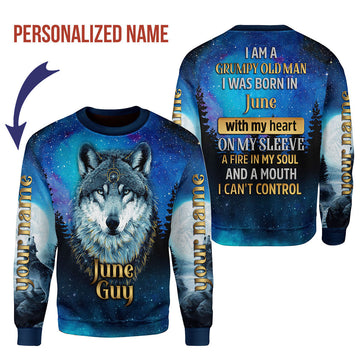YMskins Personalized Ugly Sweater I Was Born In June All Over Printed