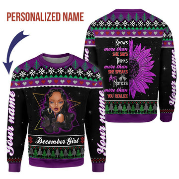 YMskins Personalized Sweatshirt December Girl All Over Printed