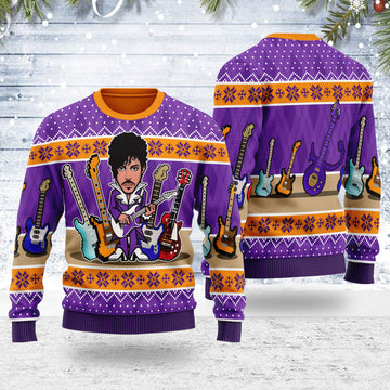 Prince Guitar Artwork Christmas Wool Sweater