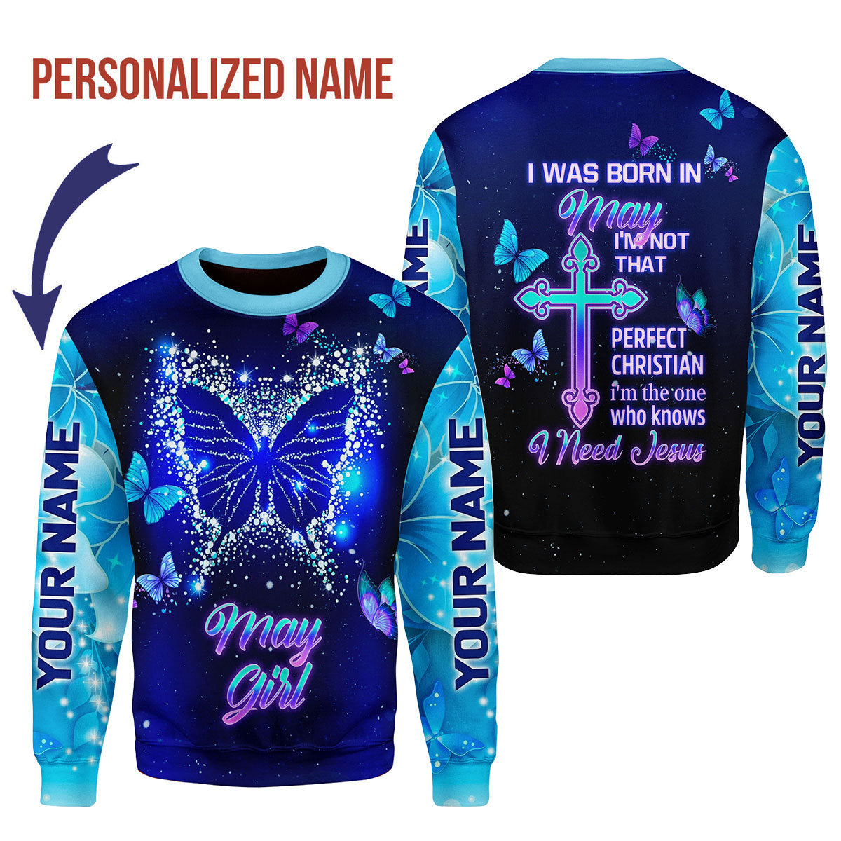 YMskins Personalized Tops May Girl All Over Printed