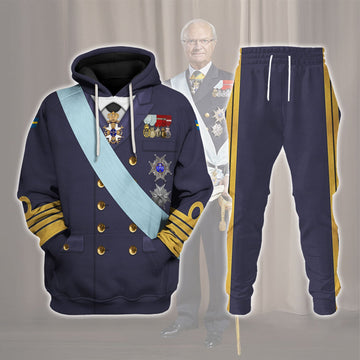 Carl XVI Gustaf of Sweden Costume Hoodie Sweatshirt T-Shirt Tracksuit