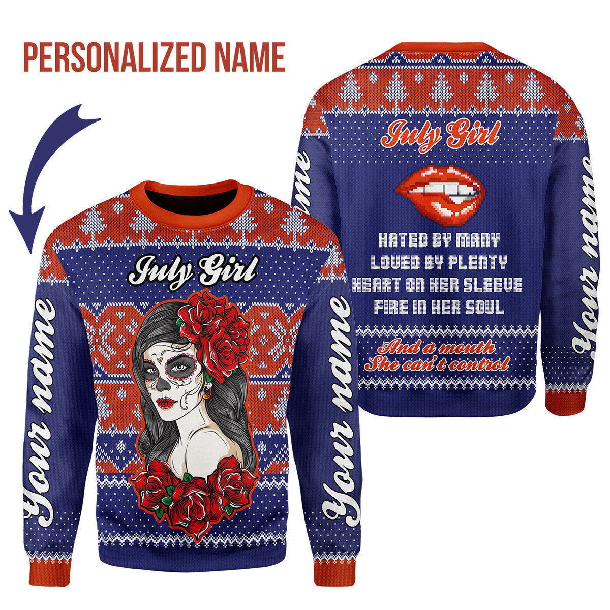 YMskins Personalized Tops July Girl All Over Printed