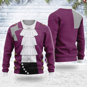Prince Purple Rain Christmas Wool Sweater