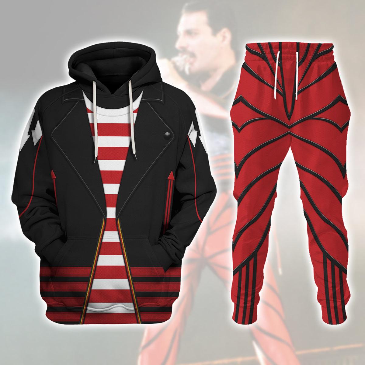 Gearhomie Freddie Mercury Outfit Costume Hoodie Sweatshirt T-Shirt Tracksuit - Gearhomie.com