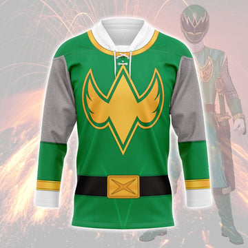 MakerHuman Green Ranger Power Rangers Ninja Storm Hockey Jersey Sweatpants