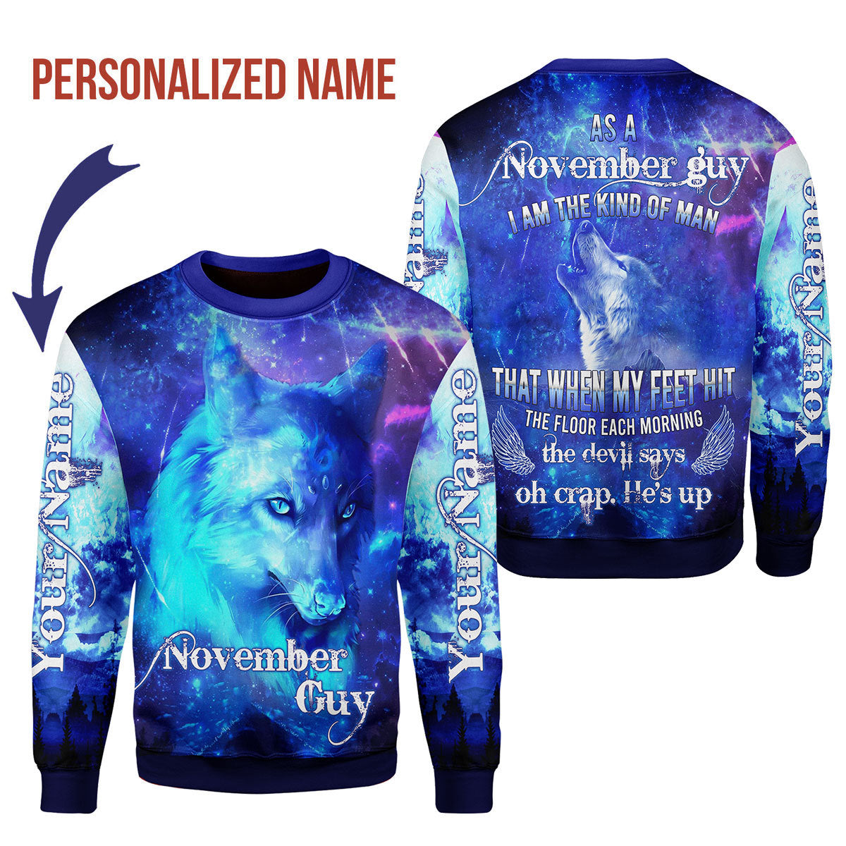 YMskins Personalized Tops November Guy All Over Printed