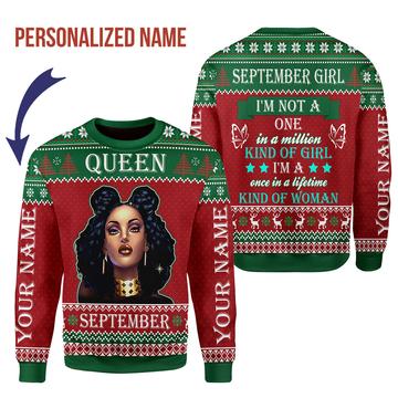 YMskins Personalized Sweatshirt September Girl All Over Printed