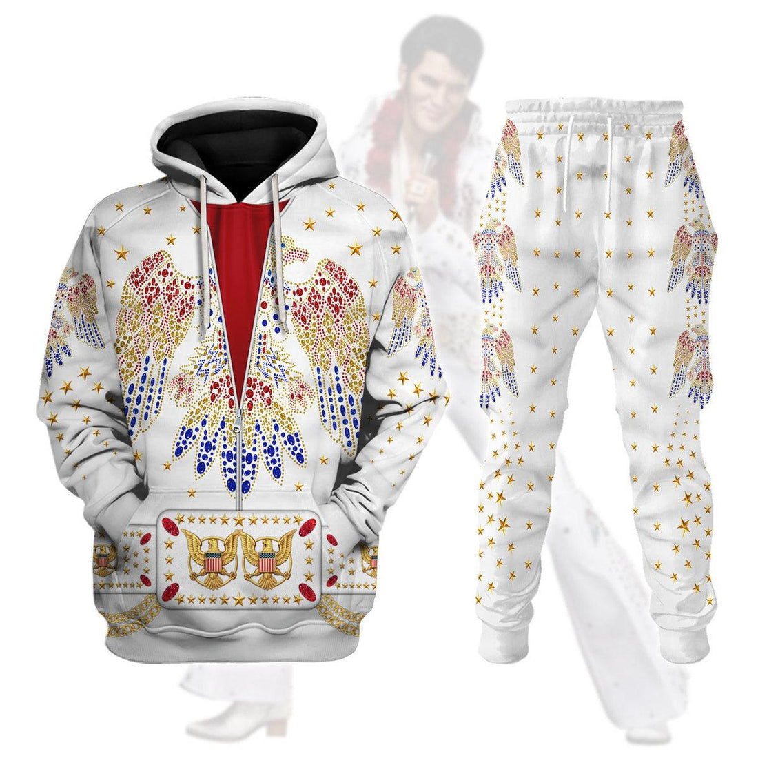 Gearhomie Elvis Aloha Costume from Hawaii Hoodie Sweatshirt T-Shirt Sweatpants - Gearhomie.com