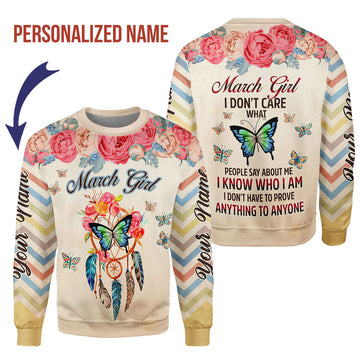YMskins Personalized Ugly Sweater March Girl All Over Printed