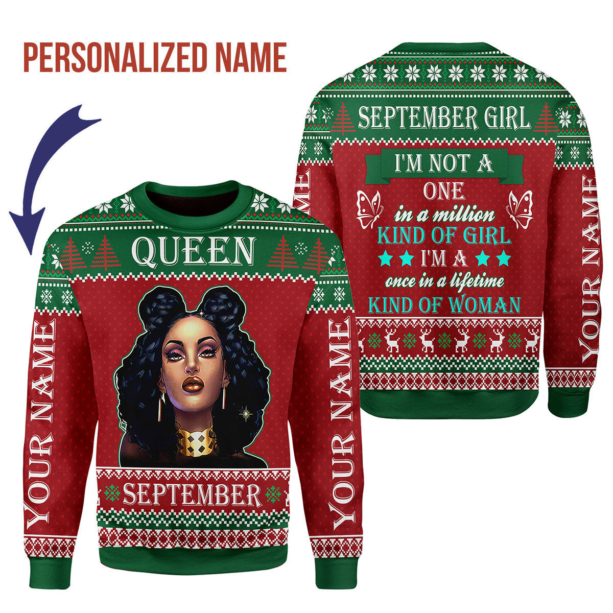 YMskins Personalized Tops September Girl All Over Printed