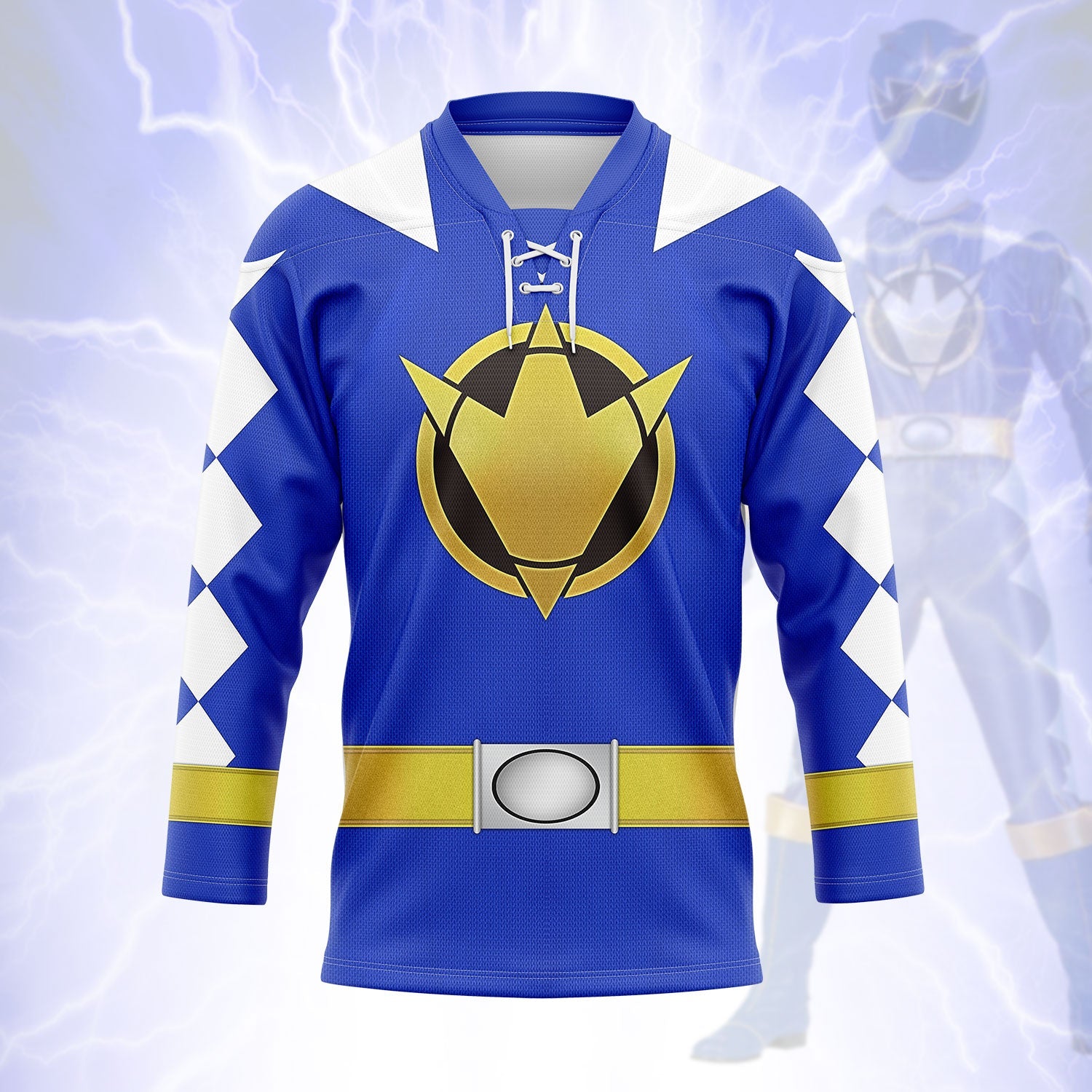YMskins Blue Dino Thunder Hockey Jersey Sweatpants