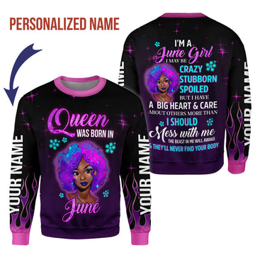 YMskins Personalized Tops Queen Was Born In June All Over Printed