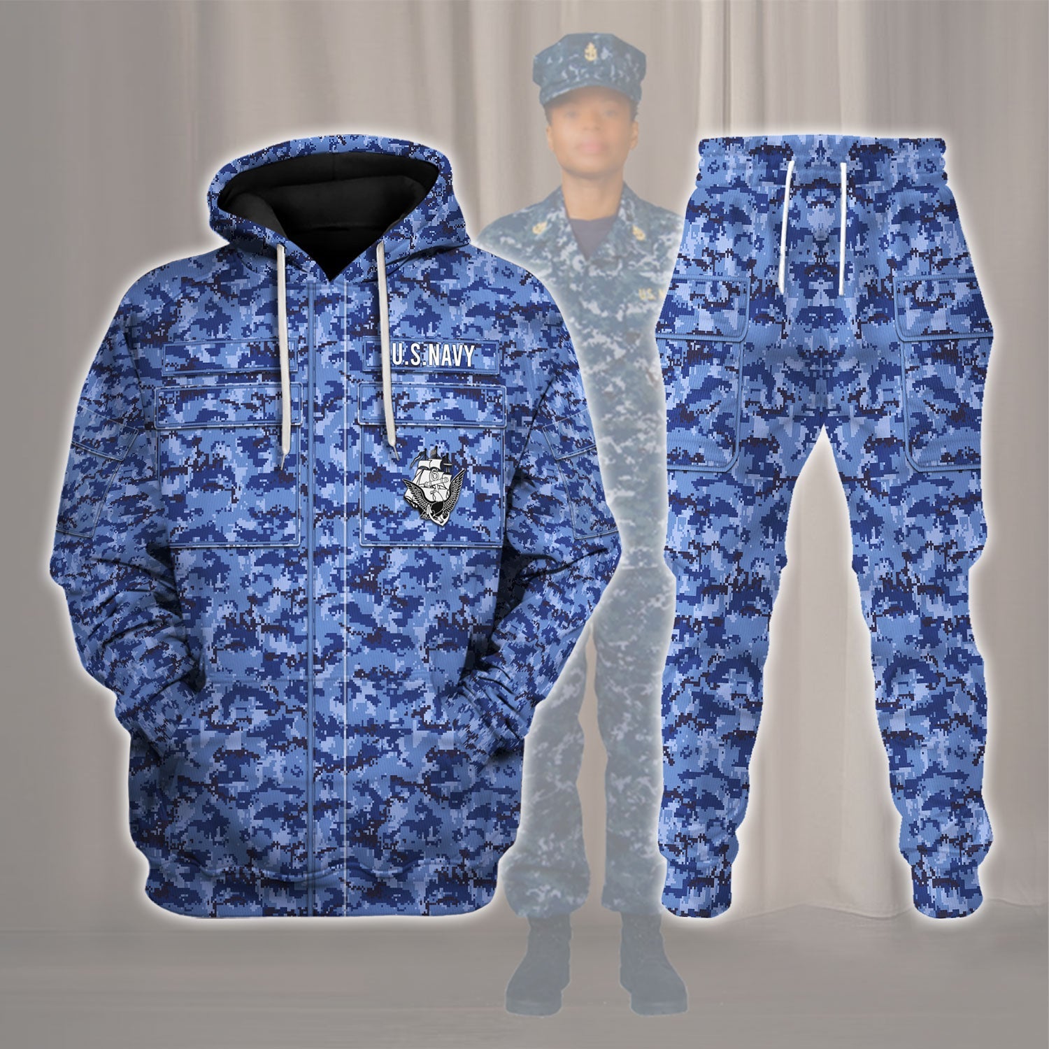YMskins American Camo NWU (Navy Working Uniform) - "Blueberry" (2008–2019) Uniform Tracksuit