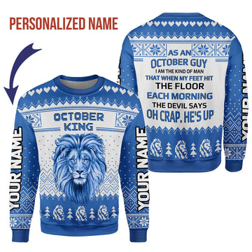 YMskins Personalized Sweatshirt October Guy All Over Printed