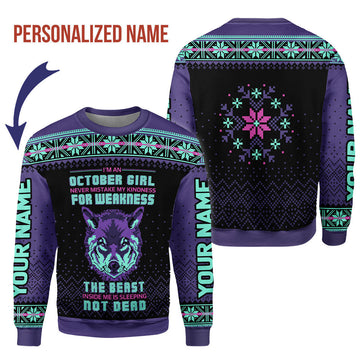 YMskins Personalized Tops October Girl All Over Printed