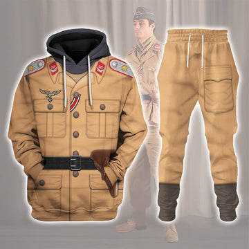 YMskins Luftwaffe Tropical Uniform- Artillery Lieutenant Costume Hoodie Sweatshirt T-Shirt Tracksuit Historical American-Inspired Apparel