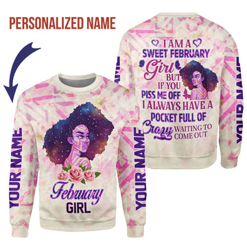 YMskins Personalized Tops February Girl All Over Printed