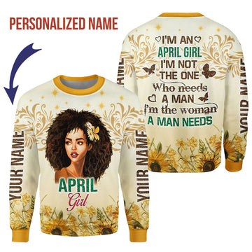 YMskins Personalized Tops April Girl All Over Printed