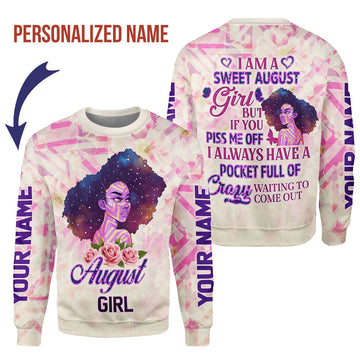 YMskins Personalized Ugly Sweater August Girl All Over Printed